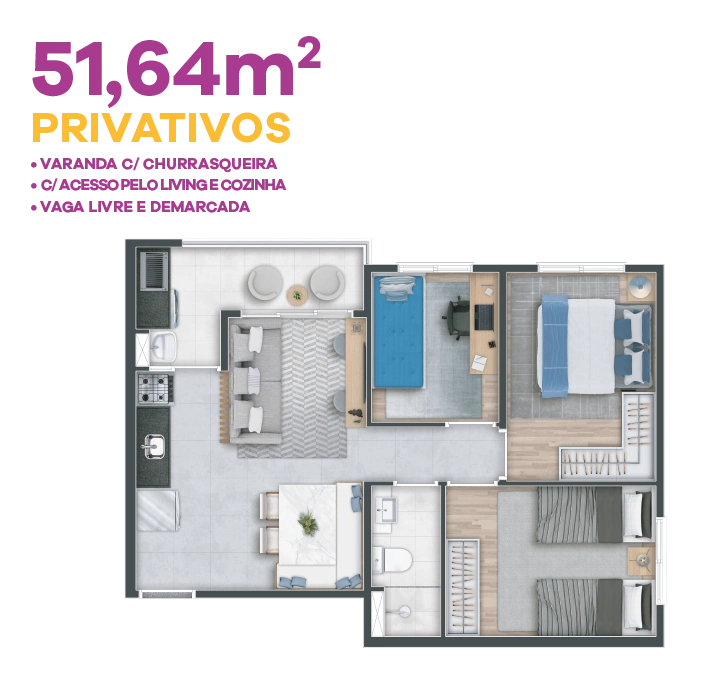 Planta 51,54m²